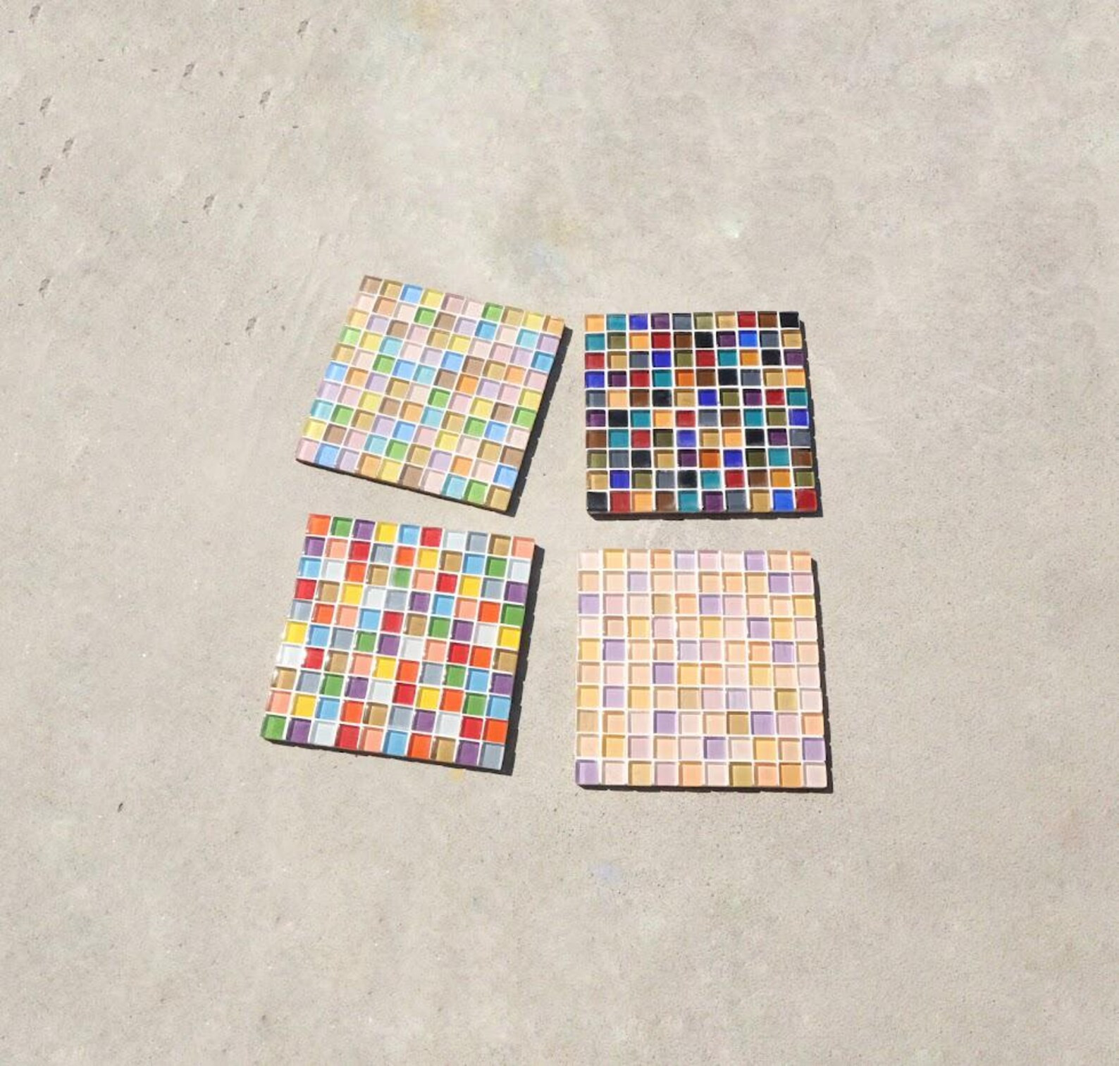 Glass Tile Coaster | Handmade Drink Coaster | Modern Square Coaster | Housewarming Gift | Gift fo... | Etsy (US)