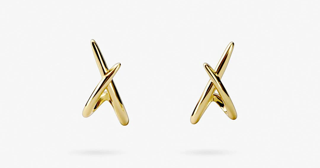 Gold Stud Earrings - Sloane | Ana Luisa