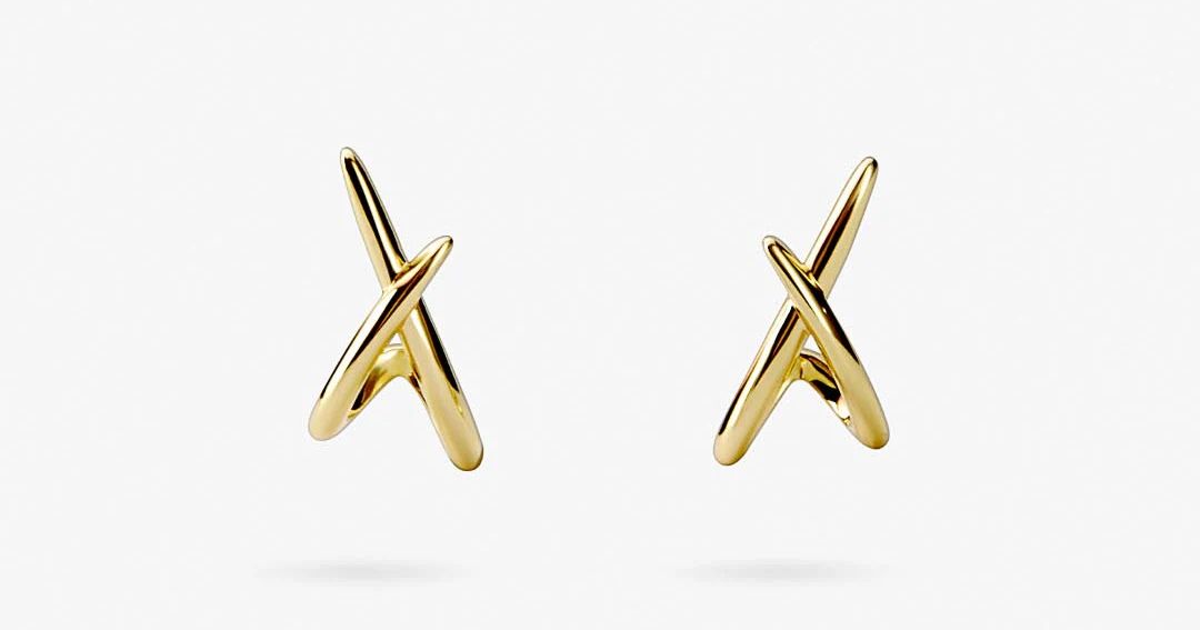 Gold Stud Earrings - Sloane | Ana Luisa