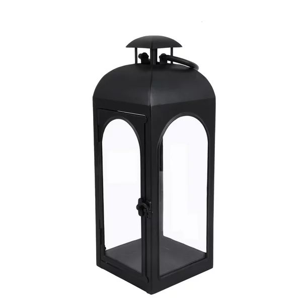 Better Homes & Gardens Metal Candle Holder Lantern, Black, Small | Walmart (US)