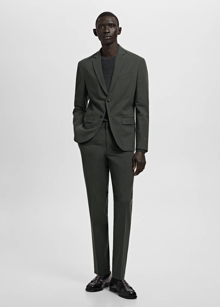 Stretch fabric super slim-fit suit trousers green - Man - 30 - MANGO MAN | Mango (US/MX/AU)