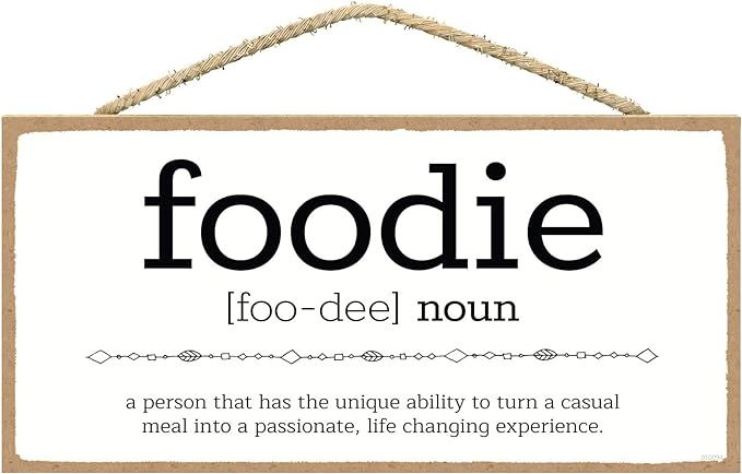 Foodie Sign - Kitchen Sign - Home Decor Kitchen - Funny Gifts for Chefs - Kitchen Funny Wall Deco... | Amazon (US)