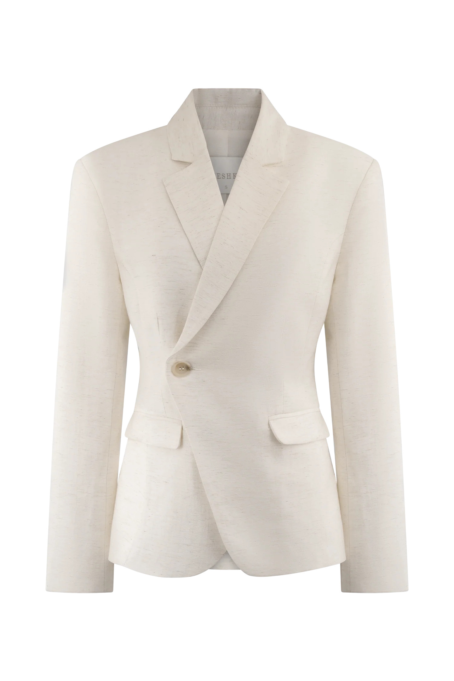 Jameson Cinched Linen Blazer - Oat Marle | Meshki (APAC)