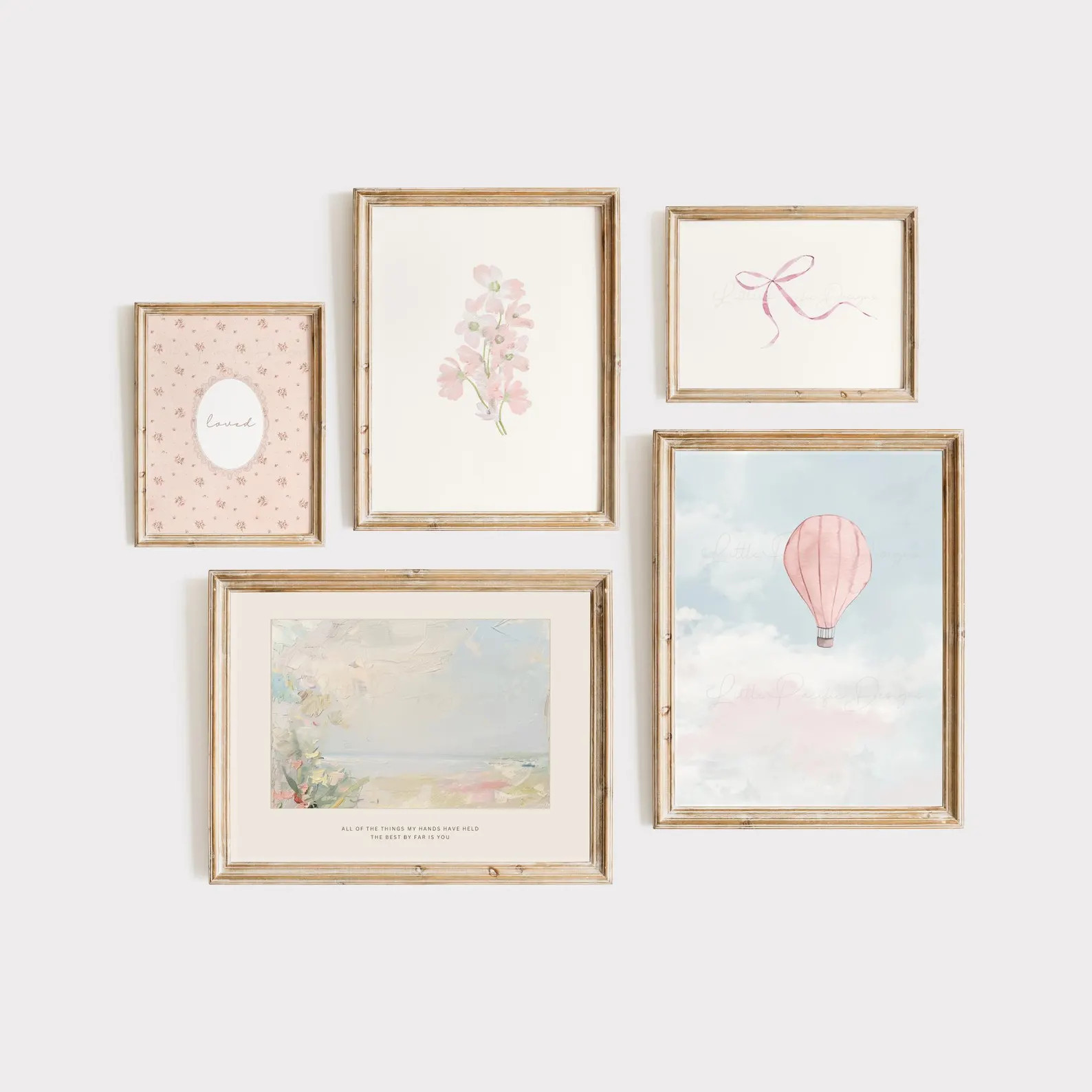 Vintage Nursery Print Set, Vintage Nursery Gallery Wall, Vintage Girl Bedroom Wall Art, Pastel Nu... | Etsy (US)