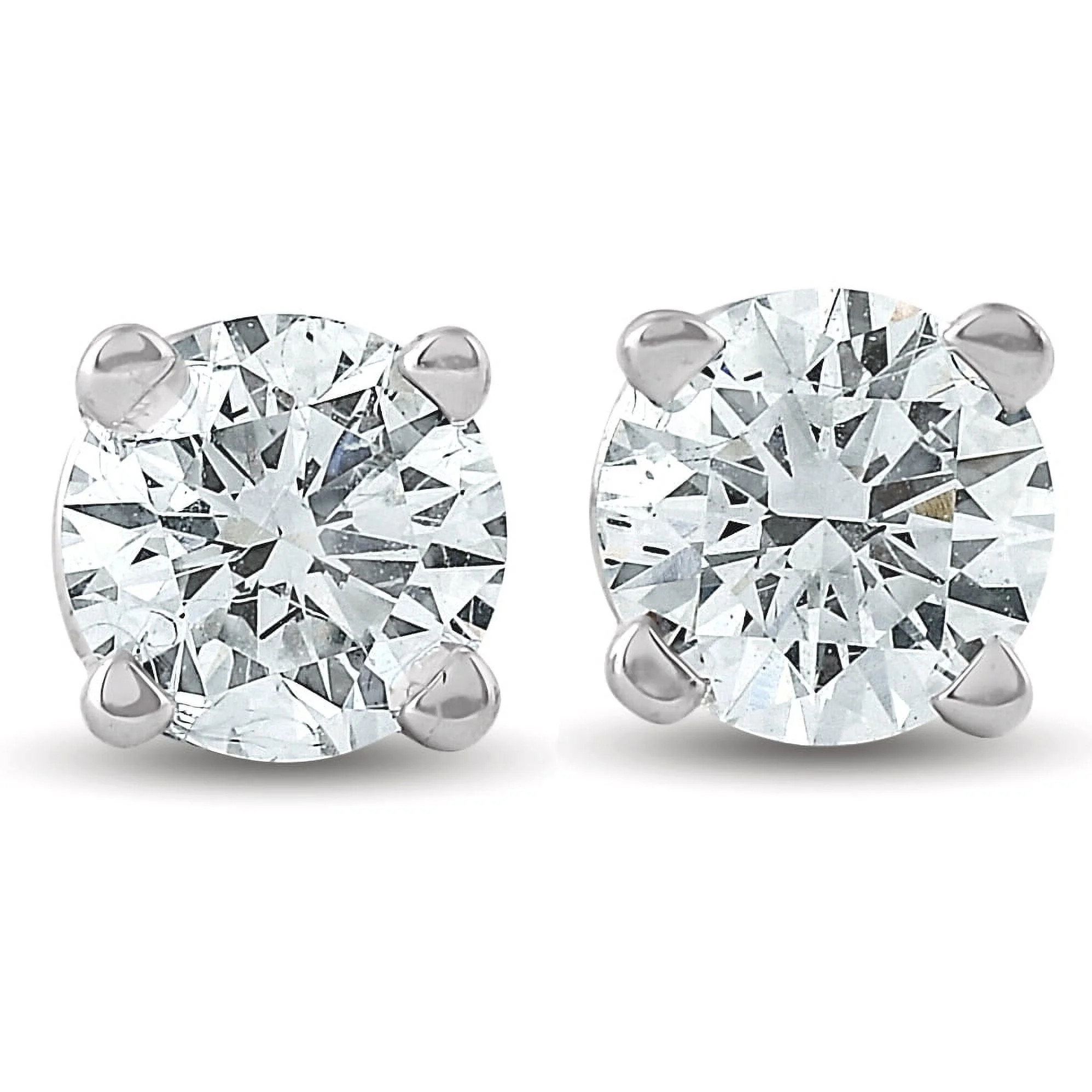 Pompeii 1/3 ctw 14k White Gold Diamond Stud Earrings (G/H,I2-I3) | Walmart (US)