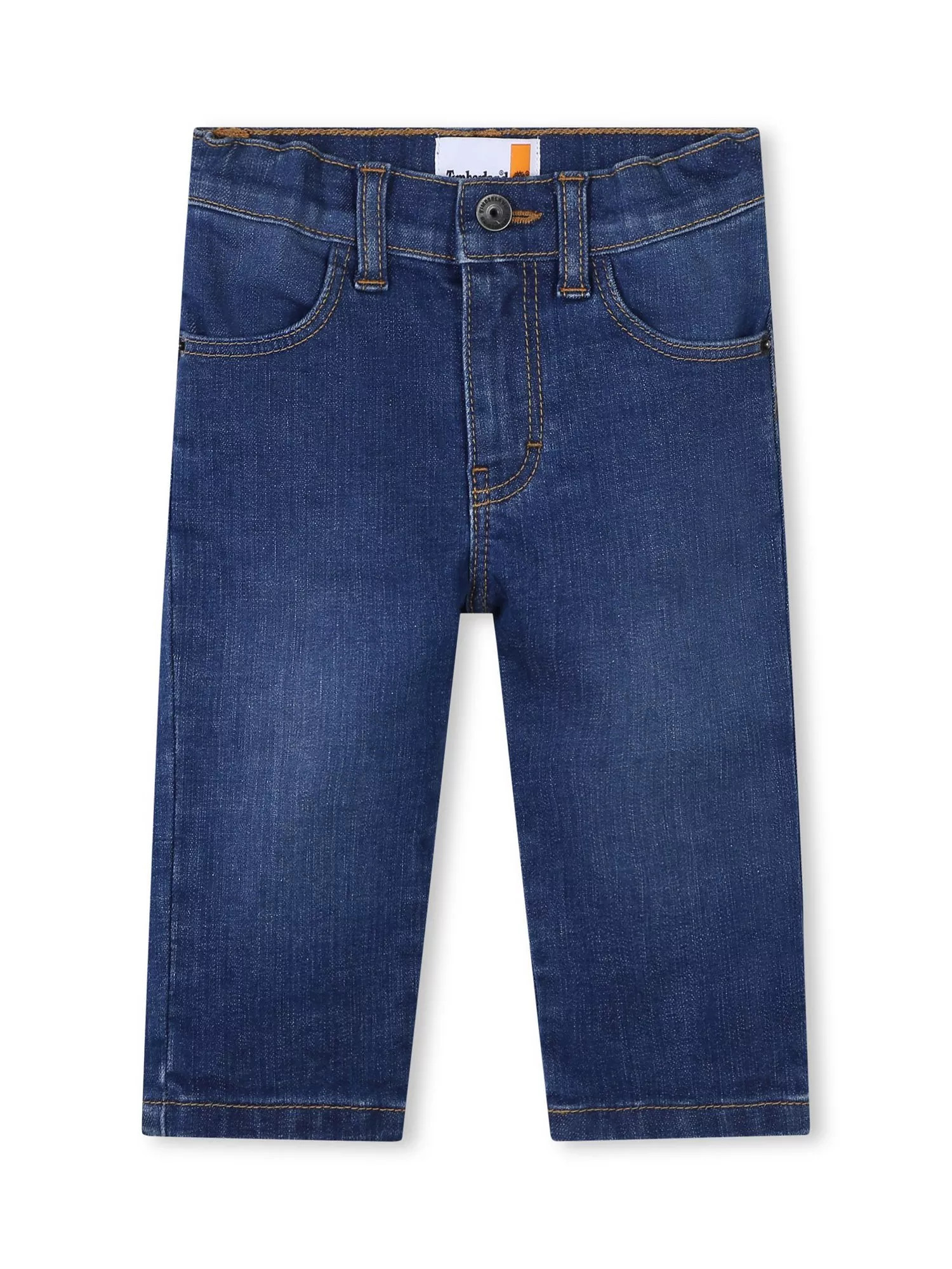 Timberland Baby Denim Logo Trousers, Dark Blue | John Lewis (UK)