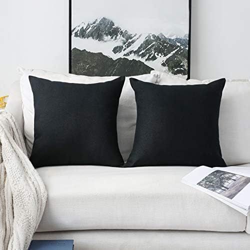 Home Brilliant Set of 2 Decorative Lined Linen Euro Shams Couch Throw Pillows Large Pillow Covers... | Amazon (US)
