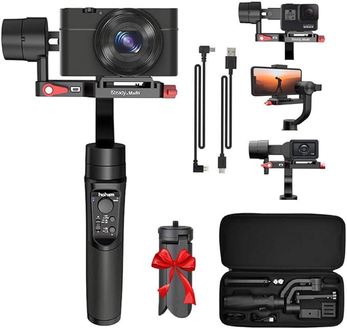 Hohem iSteady Multi 3-Axis Gimbal Stabilizer for Compact Cameras/Action Camera/Smartphone w/ 600... | Amazon (US)