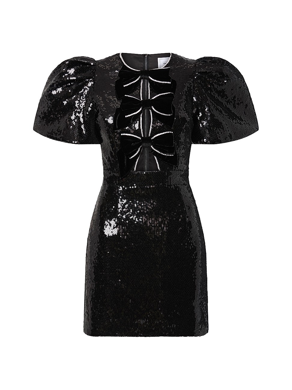 Women's Nicky Hilton x Rebecca Vallance Lena Sequined Bow Minidress - Black - Size 6 | Saks Fifth Avenue