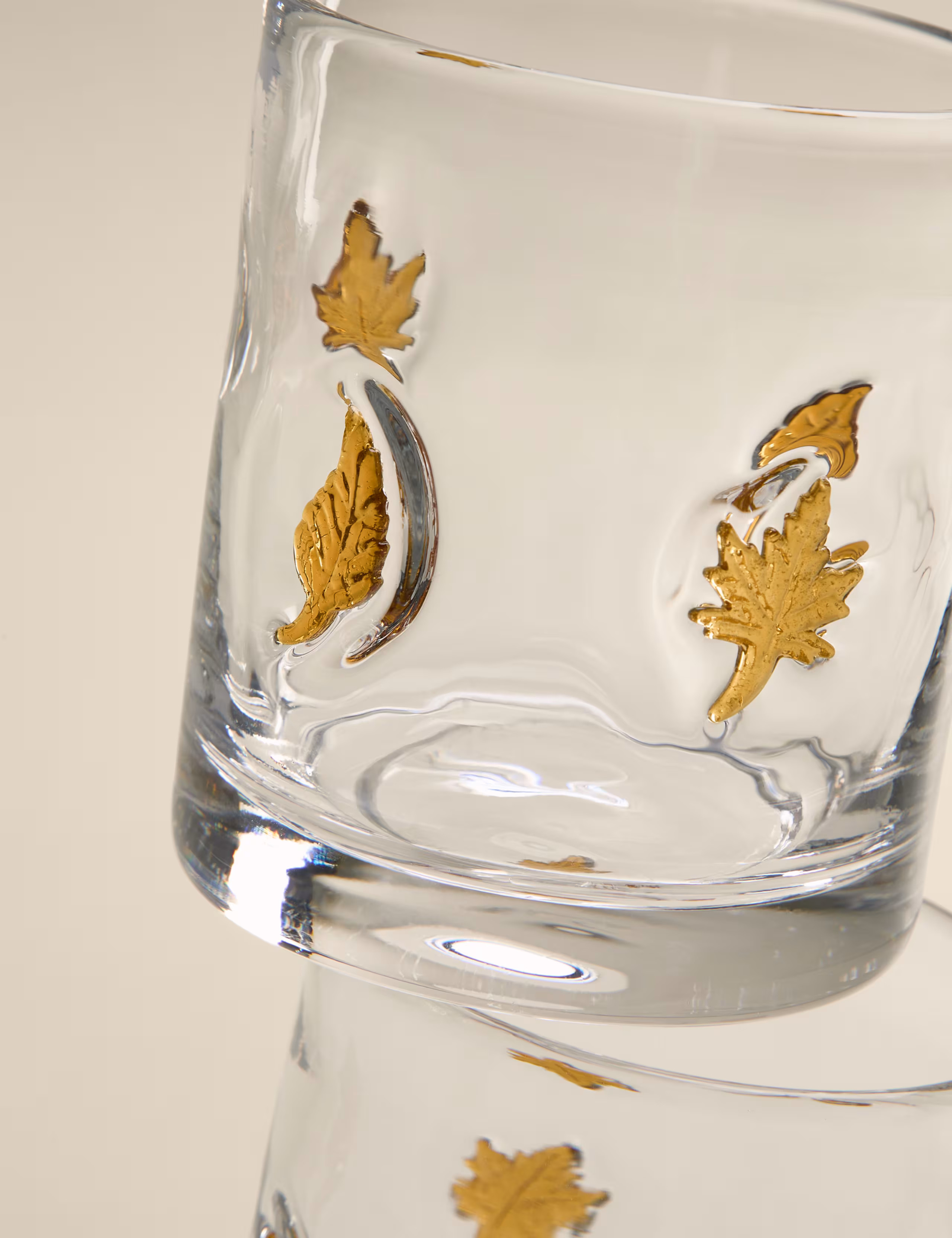 2pk Maple Leaf Glass Tumblers | M&S Collection at M&S | Marks & Spencer (UK)