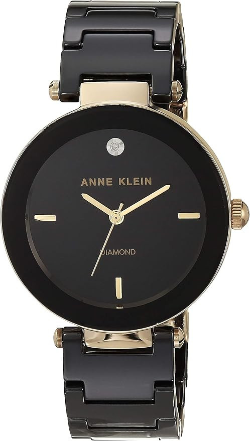 Anne Klein Women's Genuine Diamond Dial Ceramic Bracelet Watch | Amazon (US)