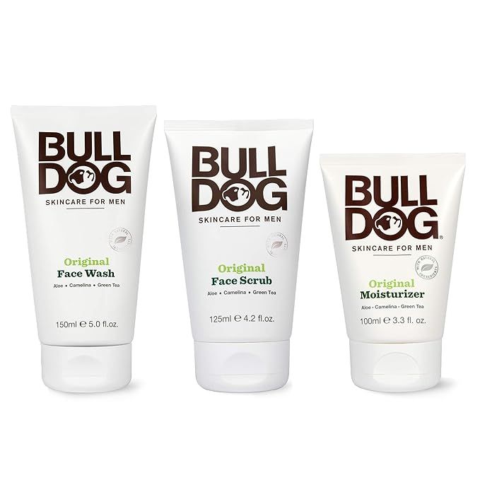 Bulldog Mens Skincare and Grooming Original Full Face Kit with Moisturizer, Face Wash & Face Scru... | Amazon (US)