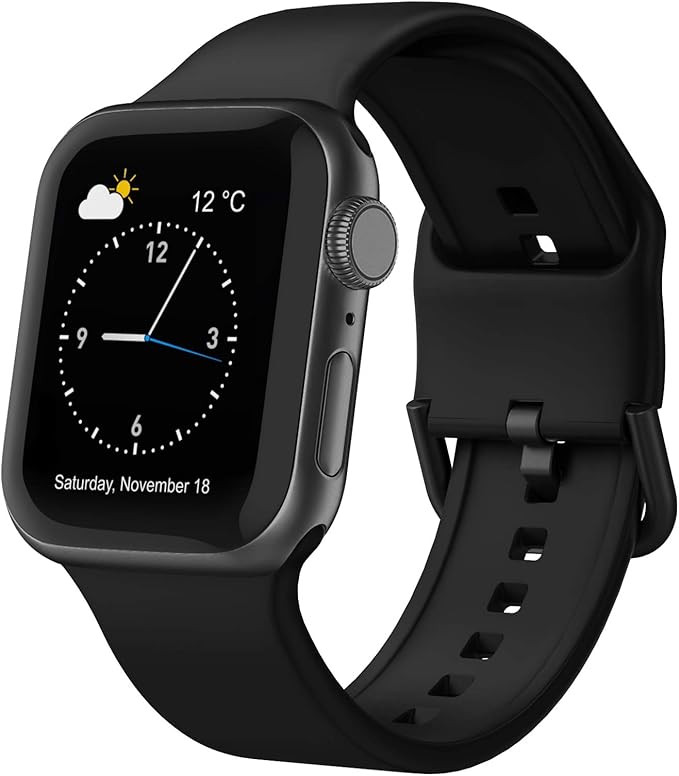 Adepoy Compatible with Apple Watch Bands 44mm 42mm 40mm 38mm, Soft Silicone Sport Wristbands Repl... | Amazon (US)