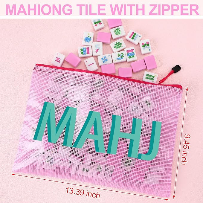 Soulchen Kaleidoscope Mahjong Tile Set 160 Mahjong Tiles 1.2'' Pink American Mahjongs Tile Set wi... | Amazon (US)