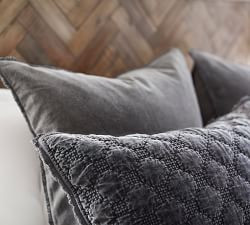 Velvet Lattice Handcrafted Quilted Sham | Pottery Barn (US)