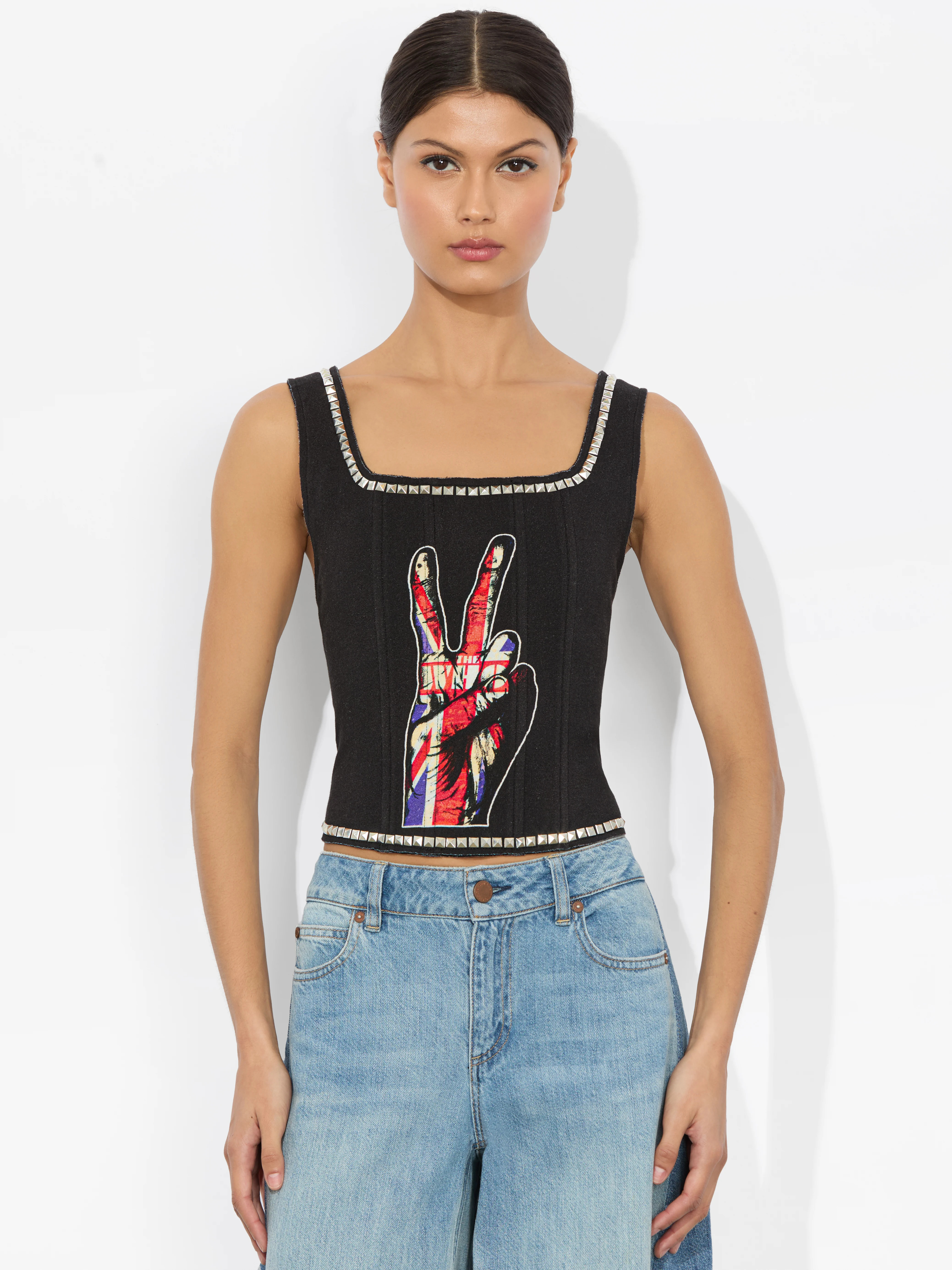 alice + olivia BRESLIN BAND TEE CORSET | Alice + Olivia