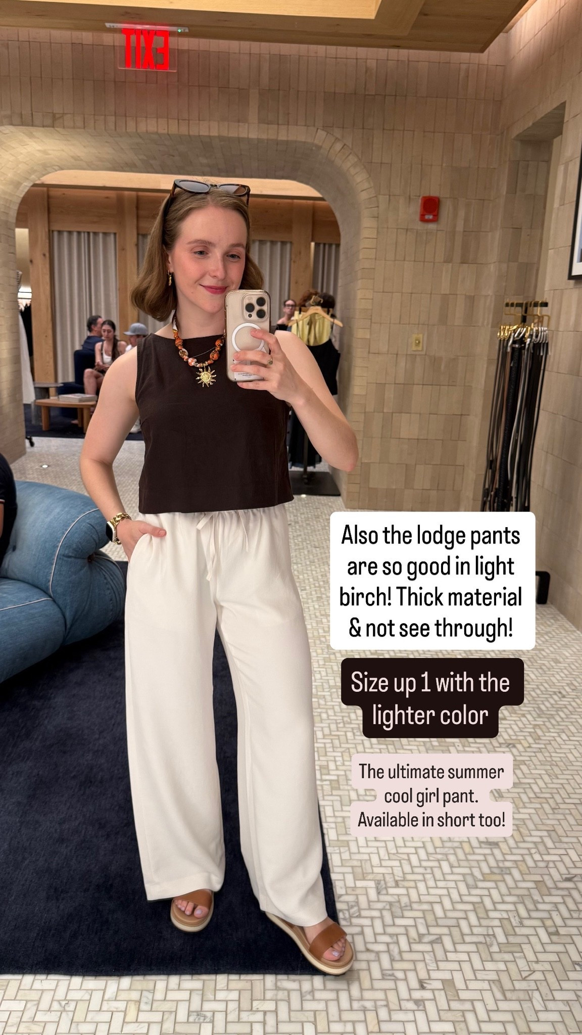 Aritzia non see through lodge pants on sale! Light birch color. Sized up in this color to small. I’m 5ft 2 117 wearing xs regular. Length is full to the ground

#LTKSaleAlert #LTKSeasonal