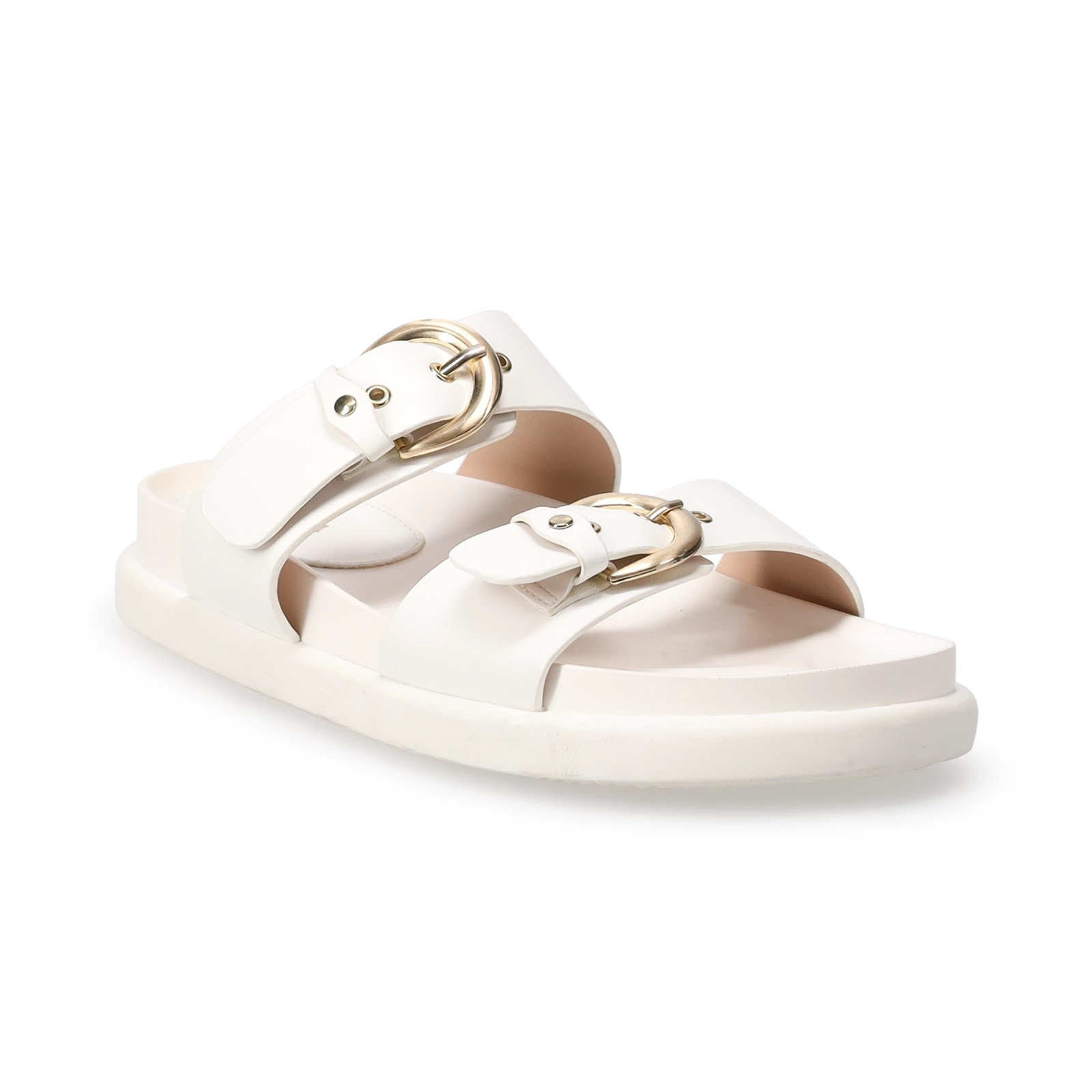 Sonoma Goods For Life® Nanette Women's Two Band Sandals, Size: 9, White | Kohl's
