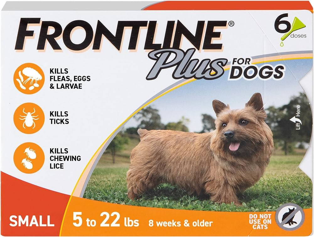 Frontline Plus Flea and Tick Treatment for Small Dogs Upto 5 to 22 lbs. 6 Treatments | Amazon (US)