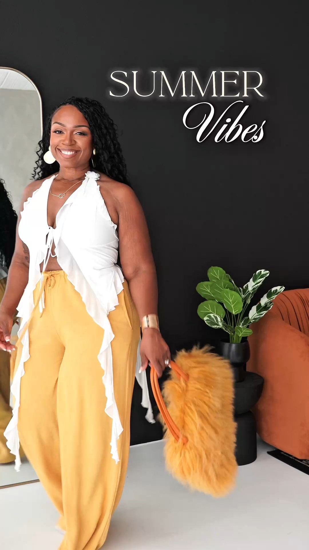 Summer outfit inspo, summer vacation, wedding guest dress, white party, wide leg pants, yellow wide leg pants, linen pants, yellow pants, ruffle top, white lace dress, yellow dress, #LTKWatchNow

#LTKMidsize #LTKOver40 #LTKPetite