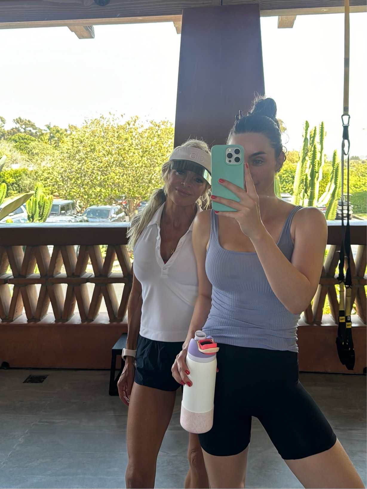 Workout look today is Alo 💜 Shorts are Form but linked similar