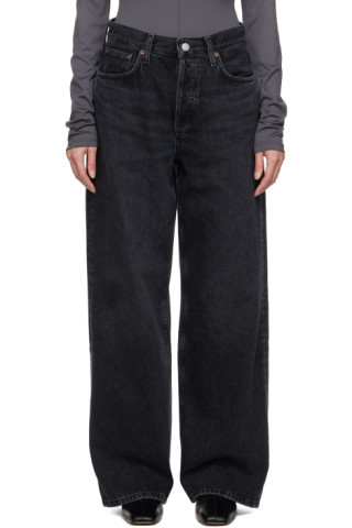 AGOLDE - Black Low Slung Baggy Jeans | SSENSE