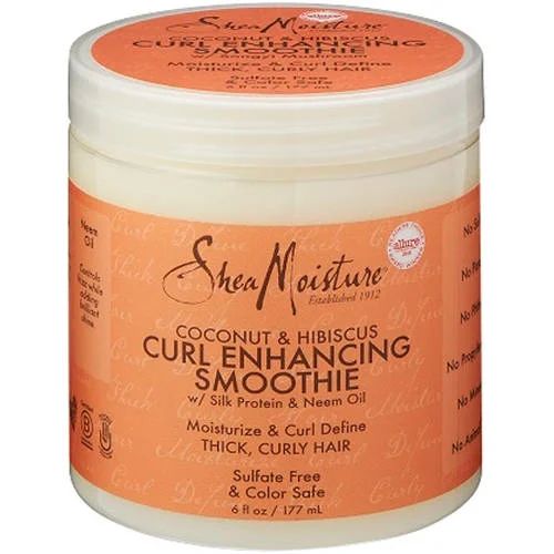 SheaMoisture Curl Enhancing Hair Smoothie Cream with Coconut & Hibiscus, 6oz | Walmart (US)