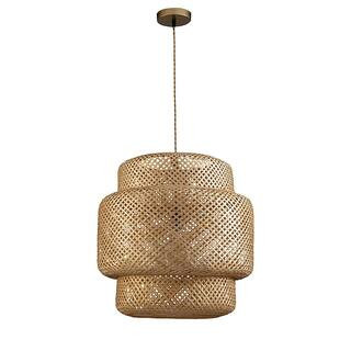 ELE Light & Decor Drusilla 1-Light Brown Pendant Design Pendant Light ELE-BG070720D50 | The Home Depot