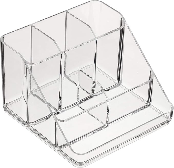 Amazon Basics Acrylic 6-Compartment Tall Durable Makeup Jewelry Accessories Storage Organizer Tra... | Amazon (US)