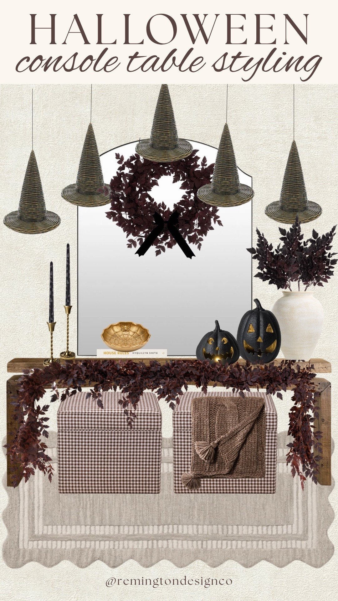 Halloween console table styling! 

Halloween decor 
Entry way decor 
Fall home decor 
Halloween home accents 
Festive halloween decor 
Fall home finds

#LTKHome #LTKSeasonal