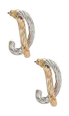 Amber Sceats Hoop Earrings in Gold from Revolve.com | Revolve Clothing (Global)