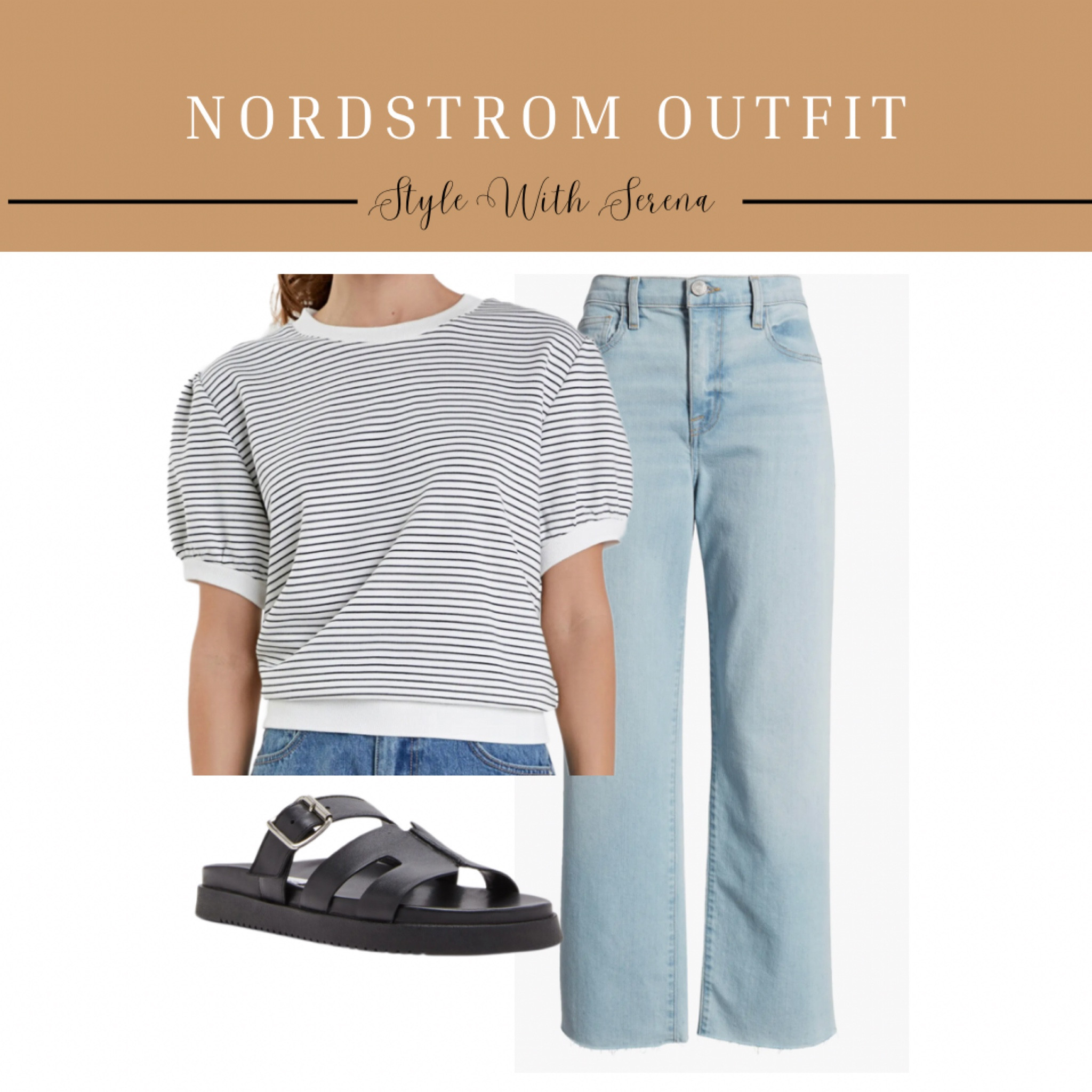 Nordstrom outfit, Nordstrom, casual outfit, striped top, denim, jeans, sandals 

#LTKOver40 #LTKStyleTip #LTKFindsUnder100