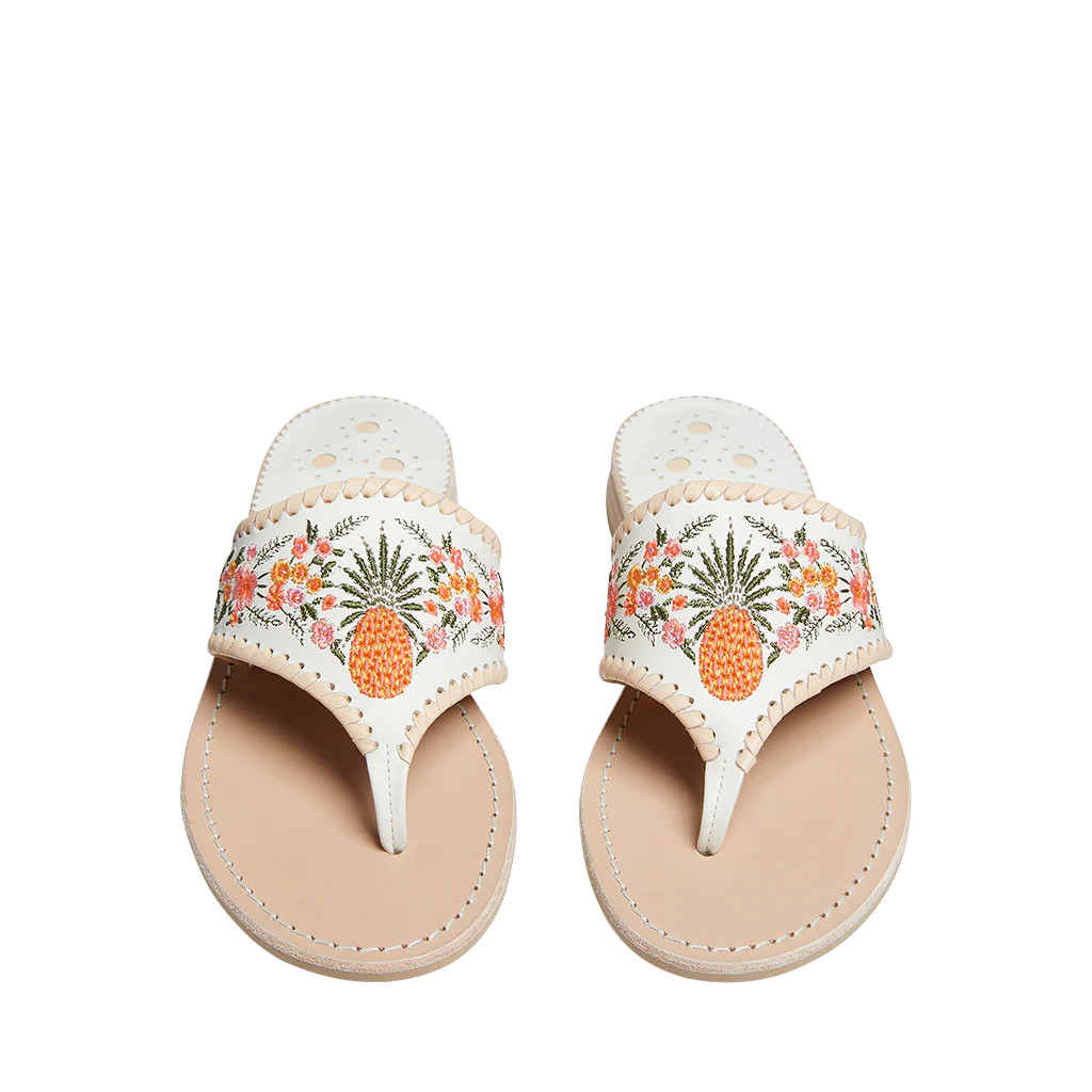 Embroidered Pineapple Sandal | Jack Rogers