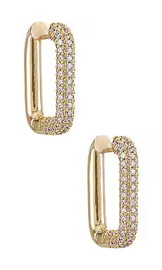 SHASHI Cosmo Pave Hoop in Gold from Revolve.com | Revolve Clothing (Global)
