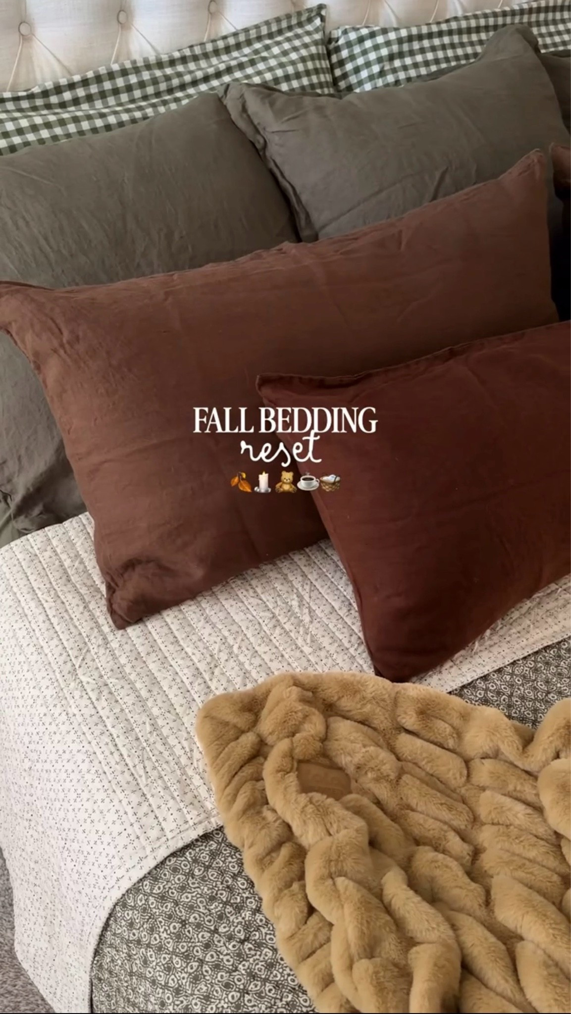 fall bedding refresh for our bedroom! 🍁🧺🤎 code KIRA35 for Lola Blankets!

#LTKmorningroutine #LTKSeasonal #LTKHome