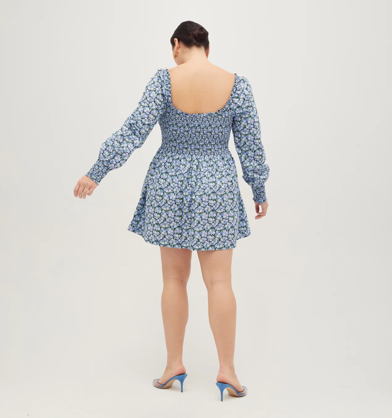 The Norah Nap Dress - Pansy in Blue Multi Cotton | Hill House Home