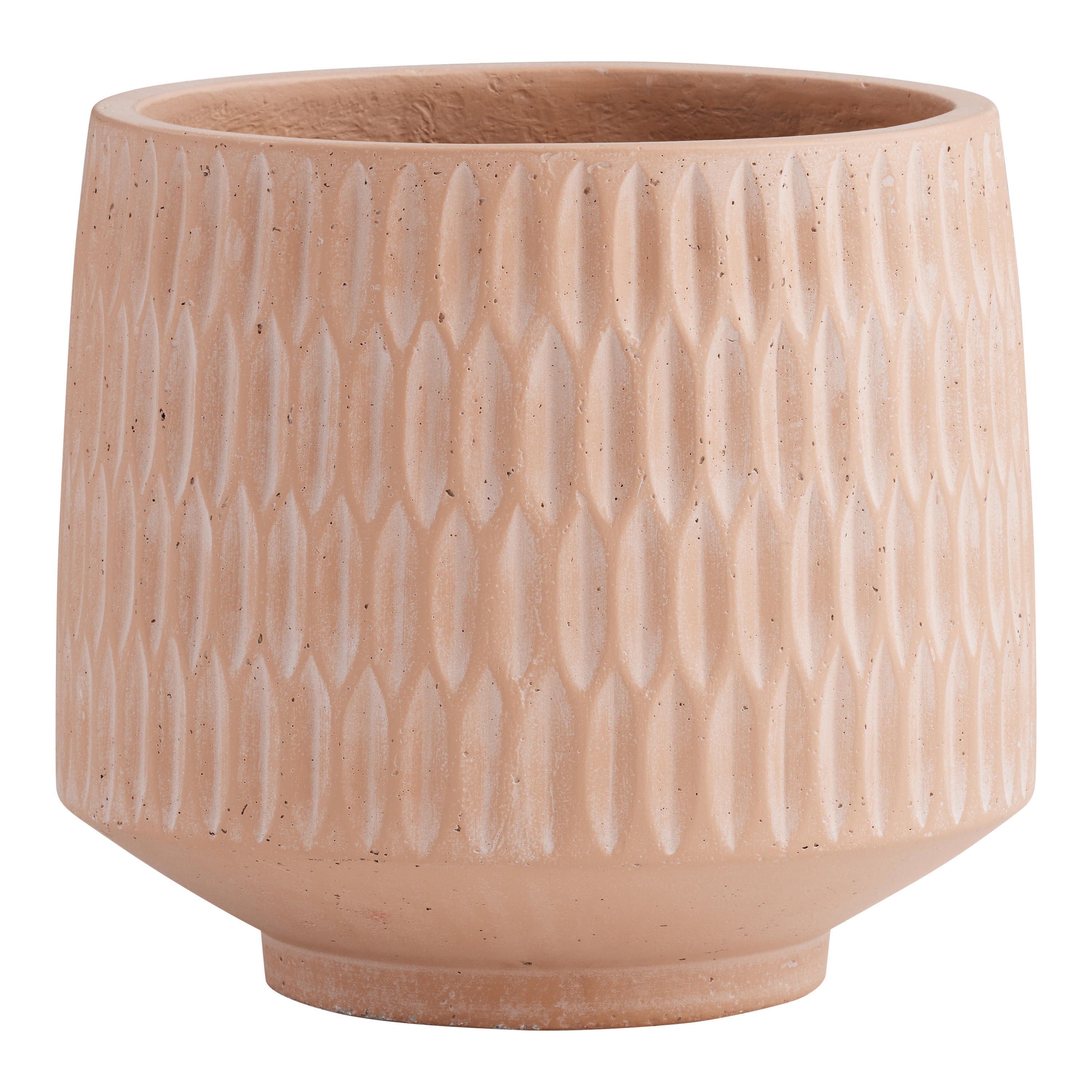 Tate Terracotta Cement Geo Footed Outdoor Planter | World Market