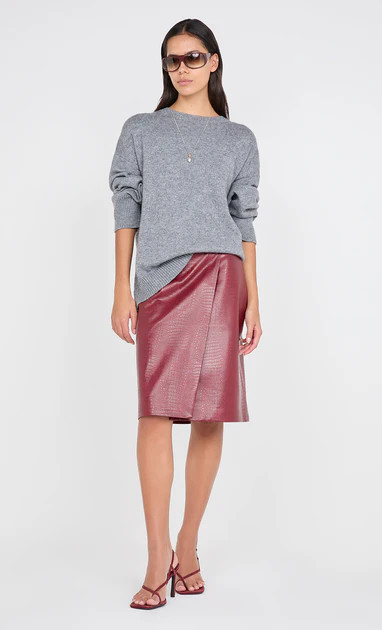 VARDA MIDI SKIRT - OX BLOOD | Bec & Bridge (Global)