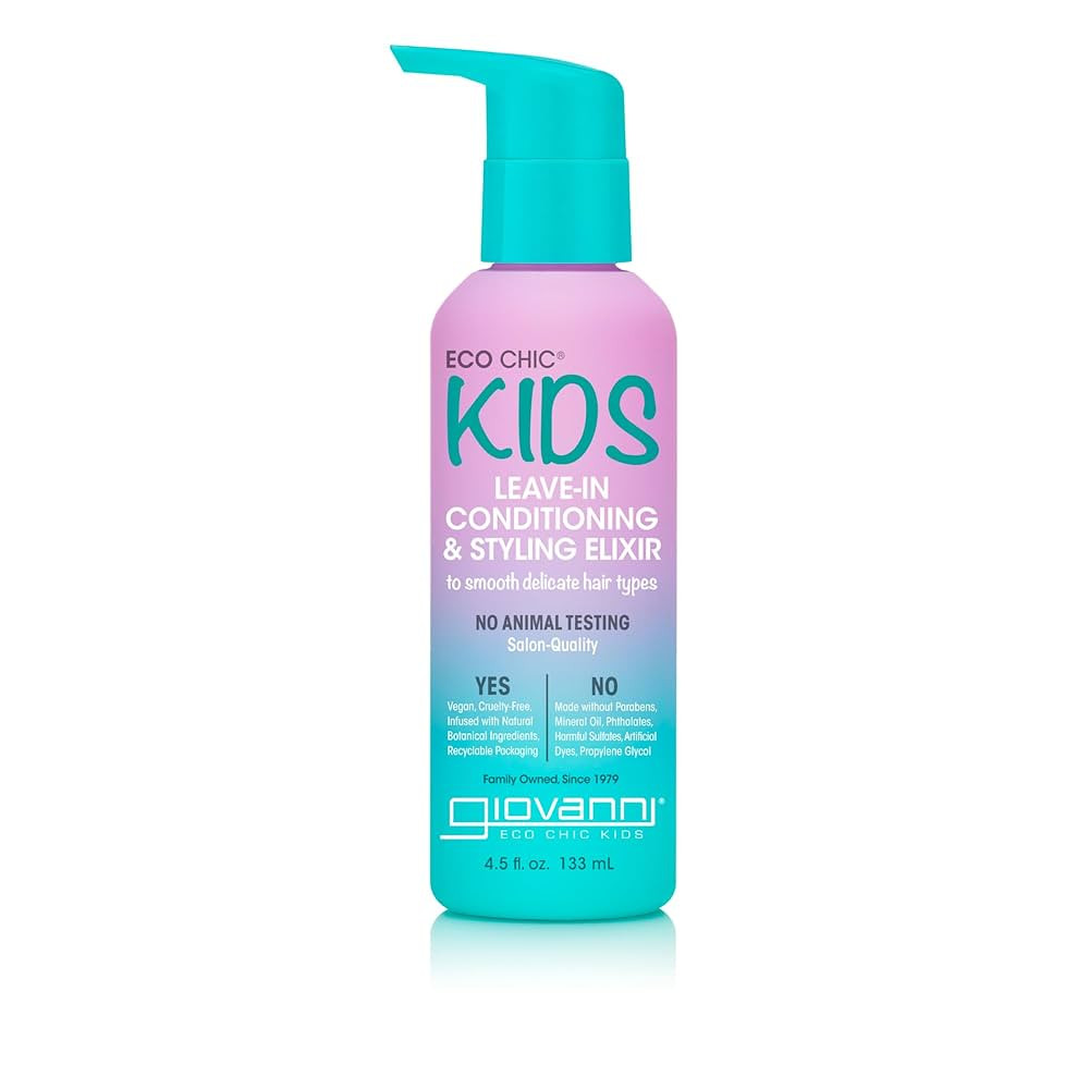 Eco Chic KIDs - Elixir de acondicionamiento y peinado sin enjuague para niños, acondicionador si... | Amazon (US)