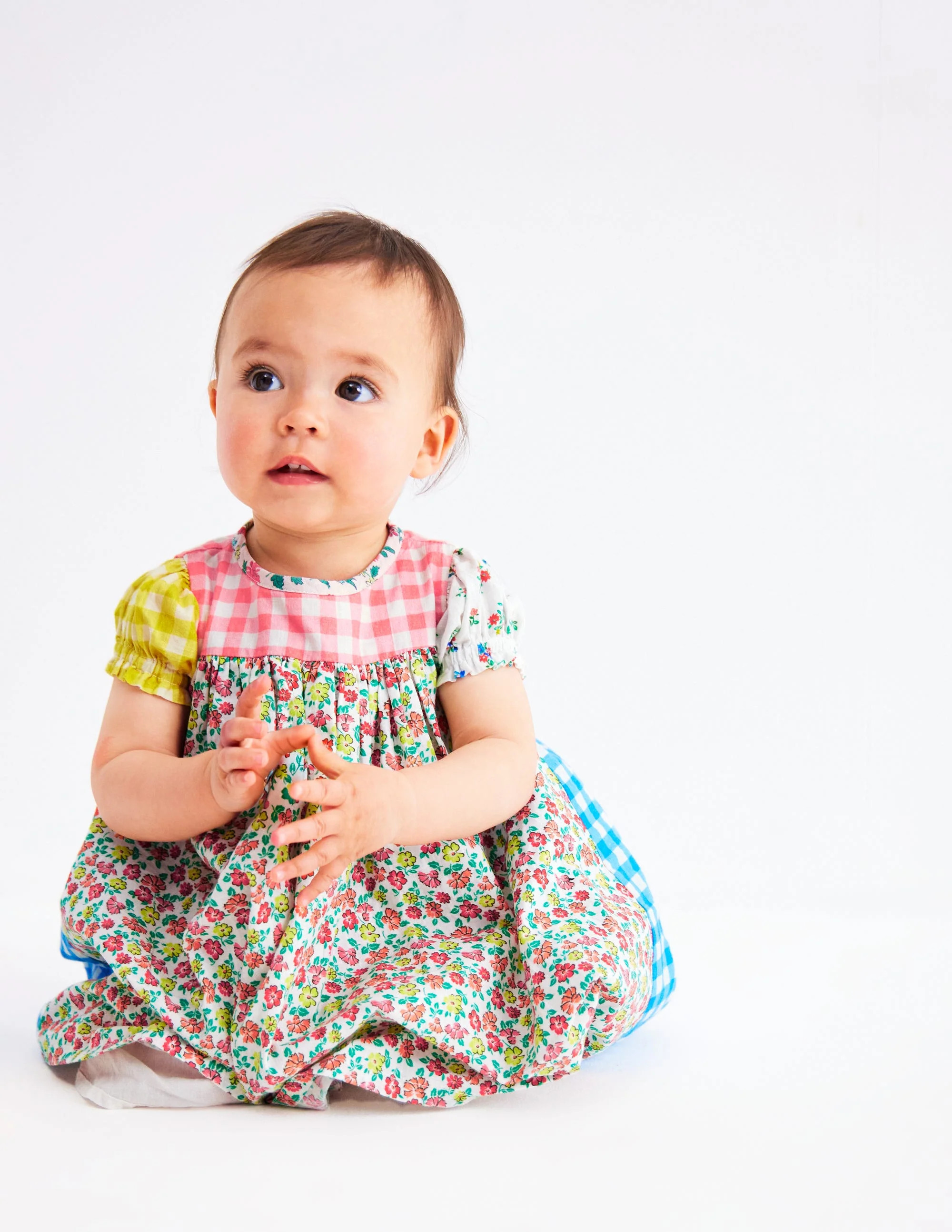 Gathered Woven Dress-Hotchpotch Multi | Boden (US)