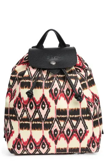 Longchamp Ikat Print Backpack in Ivory at Nordstrom Rack | Nordstrom Rack