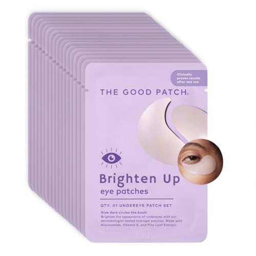 The Good Patch Brighten Up Hydrogel Under Eye Patches for Dark Circles and Puffy Eyes, Made with Niacinamide, Vitamin K, Pine Leaf Extract, Clinically Proven (18 Total Patch Sets) | Amazon (US)