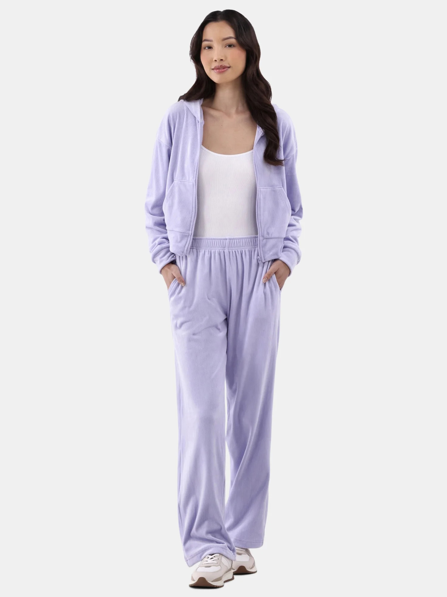 No Boundaries Corduroy Velour Set, 2-Piece, Women’s | Walmart (US)