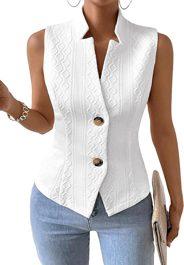 Mina Self Women's 2026 Summer Sleeveless Vest - Lightweight Knit Stretchy Trendy Casual Work Offi... | Amazon (US)