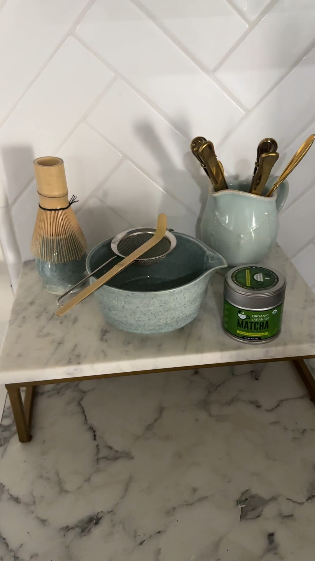 New coffee bar addition: Matcha latte must haves! 

Matcha set came with scoop, sifter, bowl and whisk. We ordered the ceremonial grade matcha green tea, milk frother and electric Tea kettle from Amazon and Target. Marble shelve tray is from Target. 



#LTKHome #LTKActive #LTKWatchNow