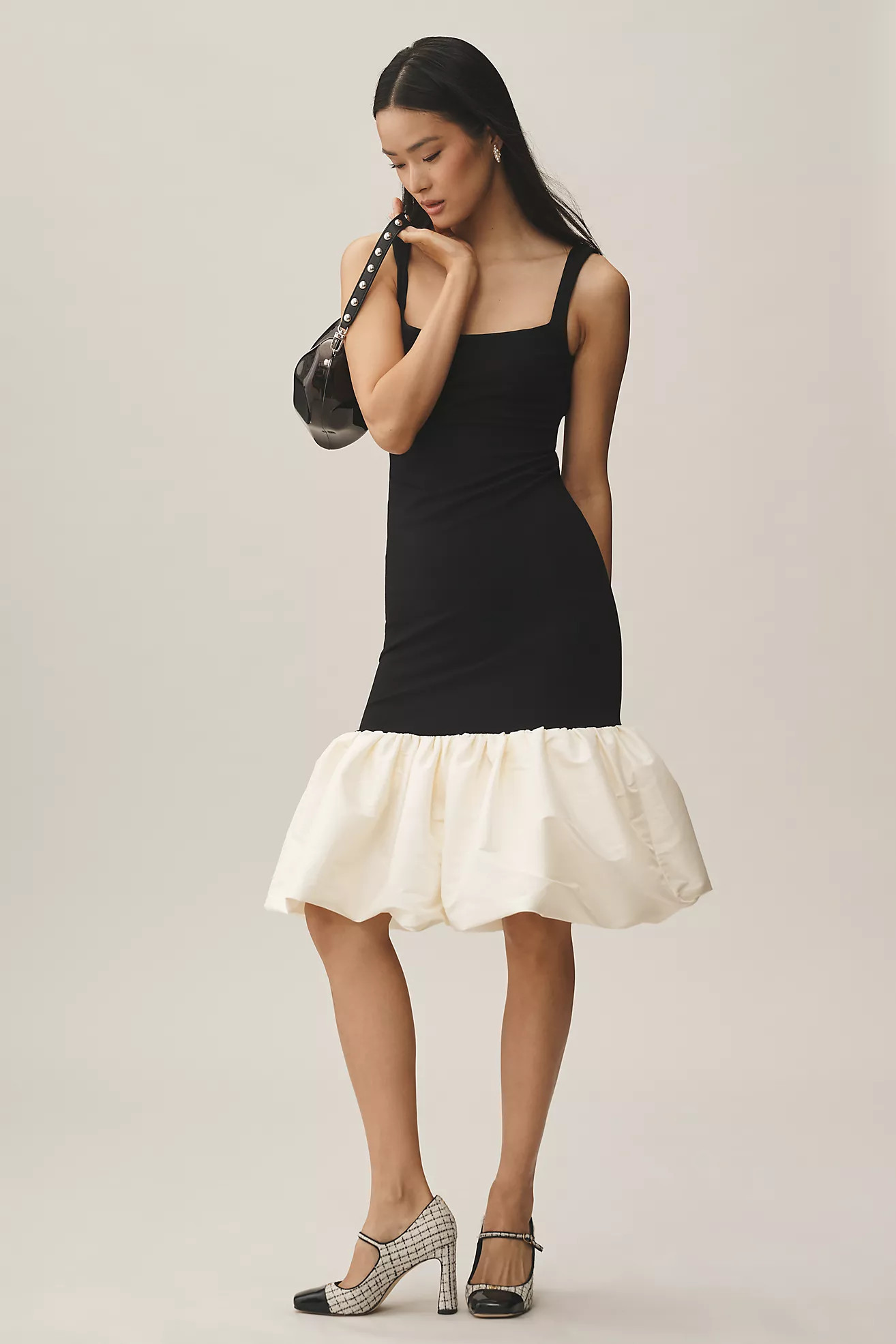 Delfi Collective Luna Bubble-Hem Midi Dress | Anthropologie (US)