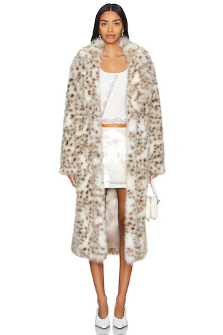 MAJORELLE x Emma Rose Lola Faux Fur Coat in Snow Leopard from Revolve.com | Revolve Clothing (Global)