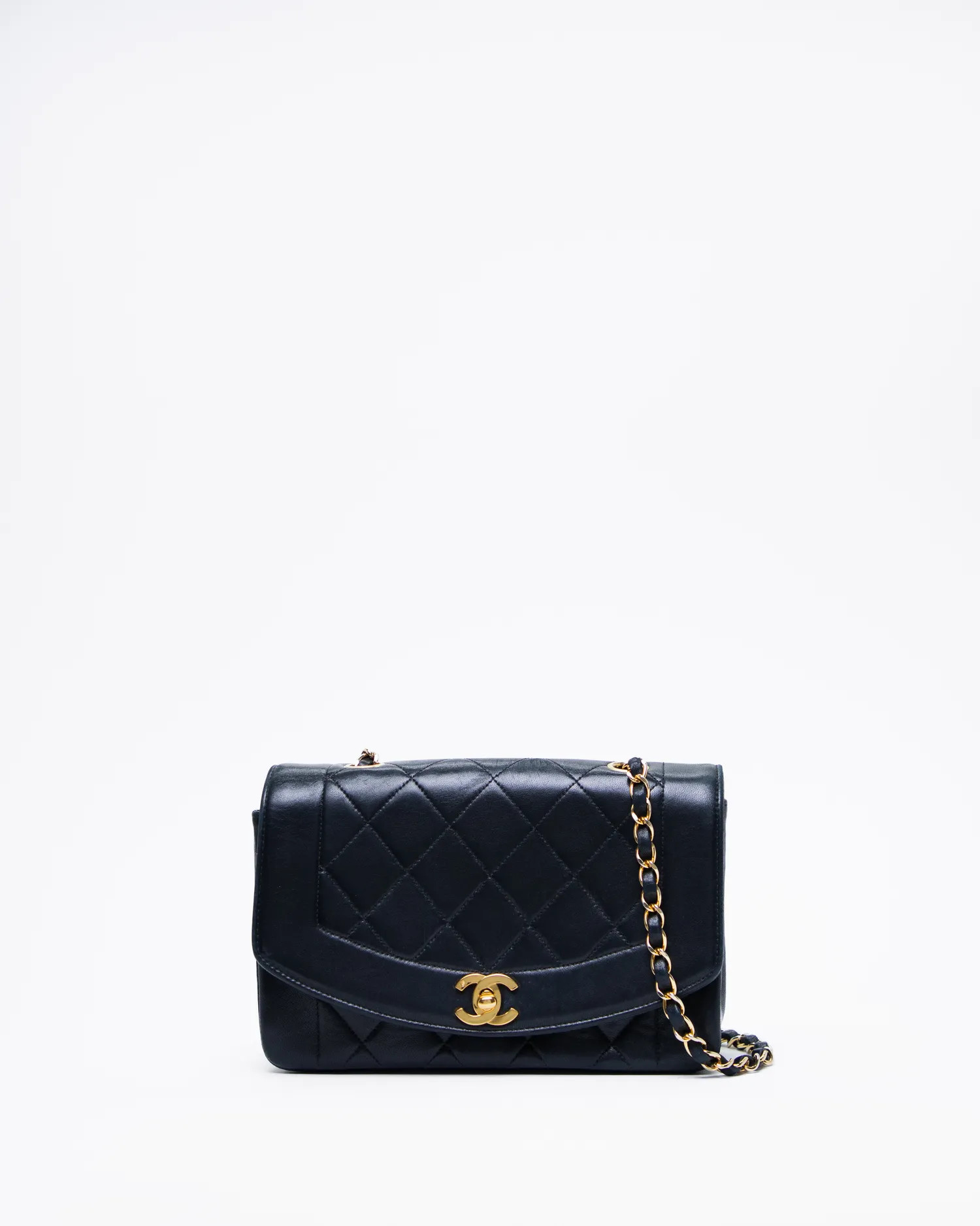 Vintage Lambskin Diana Small Flap Bag | Vivrelle