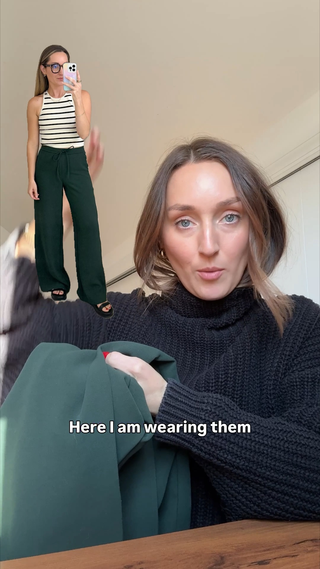 2025 purchase regrets. I linked the pants. I think you should buy in black! Or in green if you like green more than I do! I wear an XS in full disclosure I had to have them. They do run long. They have about a 31 inch inseam.