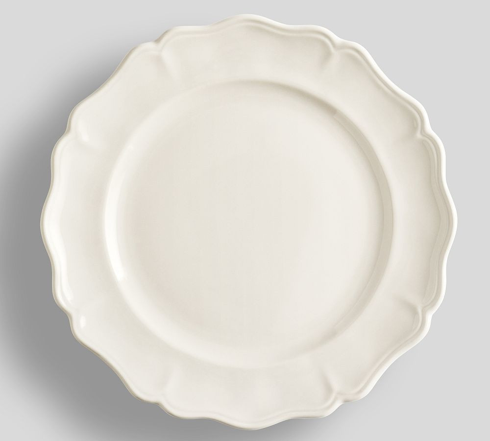 Heirloom Stoneware Dinner Plates, Set of 4 - White | Pottery Barn (US)